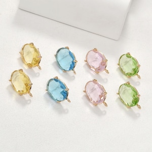 Oval Shape Earring Post With Loop, S925 Silver Pin Nickel Free Earrings, Crystal Gemstone Stud, Hypoallergenic Earring Findings LL149