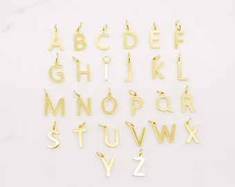 Alphabet Letter Charms Gold Alphabet Charms 10mm Gold Plated Charms G9575