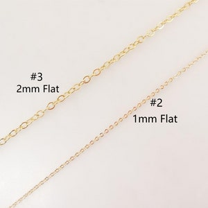 18K Gold Cable Chain, Vine Chain, Heart Chain, Chains For Jewelry, Unfinished Chain, Hypoallergenic, Necklace Making Findings ZX068 image 7