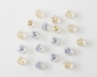 20PCS Ear Nuts, Gold Plated Earring Backs, Rubber Earring Stoppers, Wholesale Earring Findings Z033