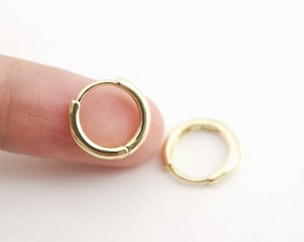 4PCS Huggie Hoops Earring Hoop, 18K Gold Plated Leverback Ear Hoops, Gold Earring Making Findings for Jewelry Making D0151