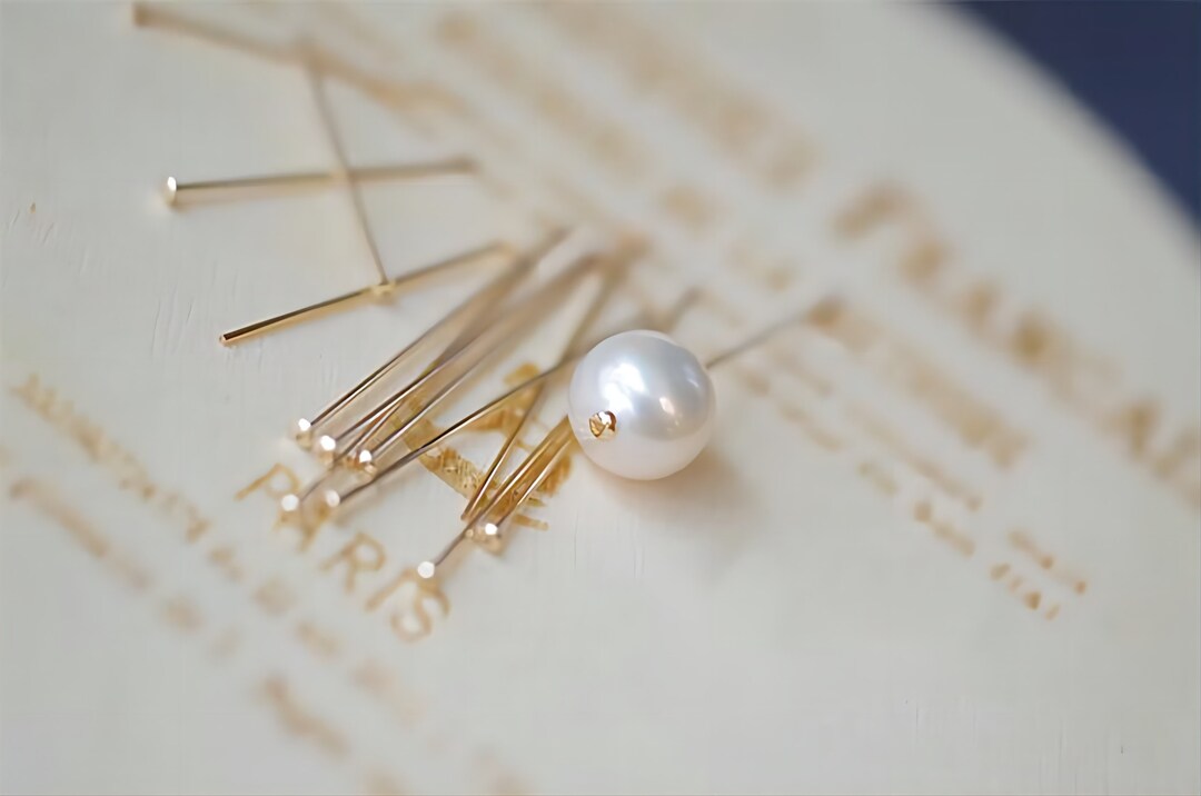 14K Gold Filled Head Pins 50PCS 25 Gauge, 27 Gauge Head Pins, Gold