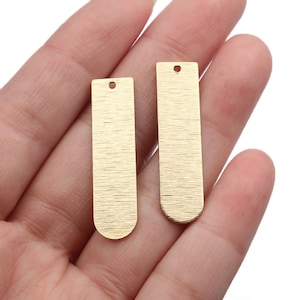10st ruwe messing geometrische hanger, getextureerde boog charme, U-vorm oorbellen maken, handgemaakte oorbellen maken benodigdheden vinden ST285