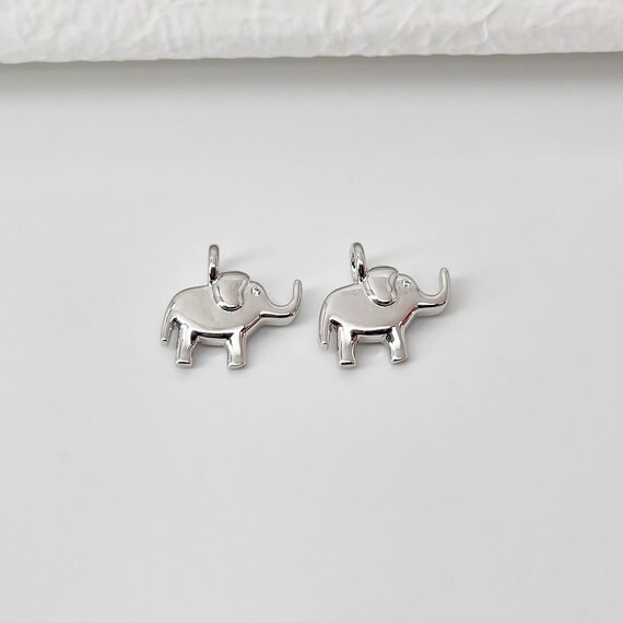 象のペンダント、18K 金メッキ真鍮動物チャーム、ブレスレット