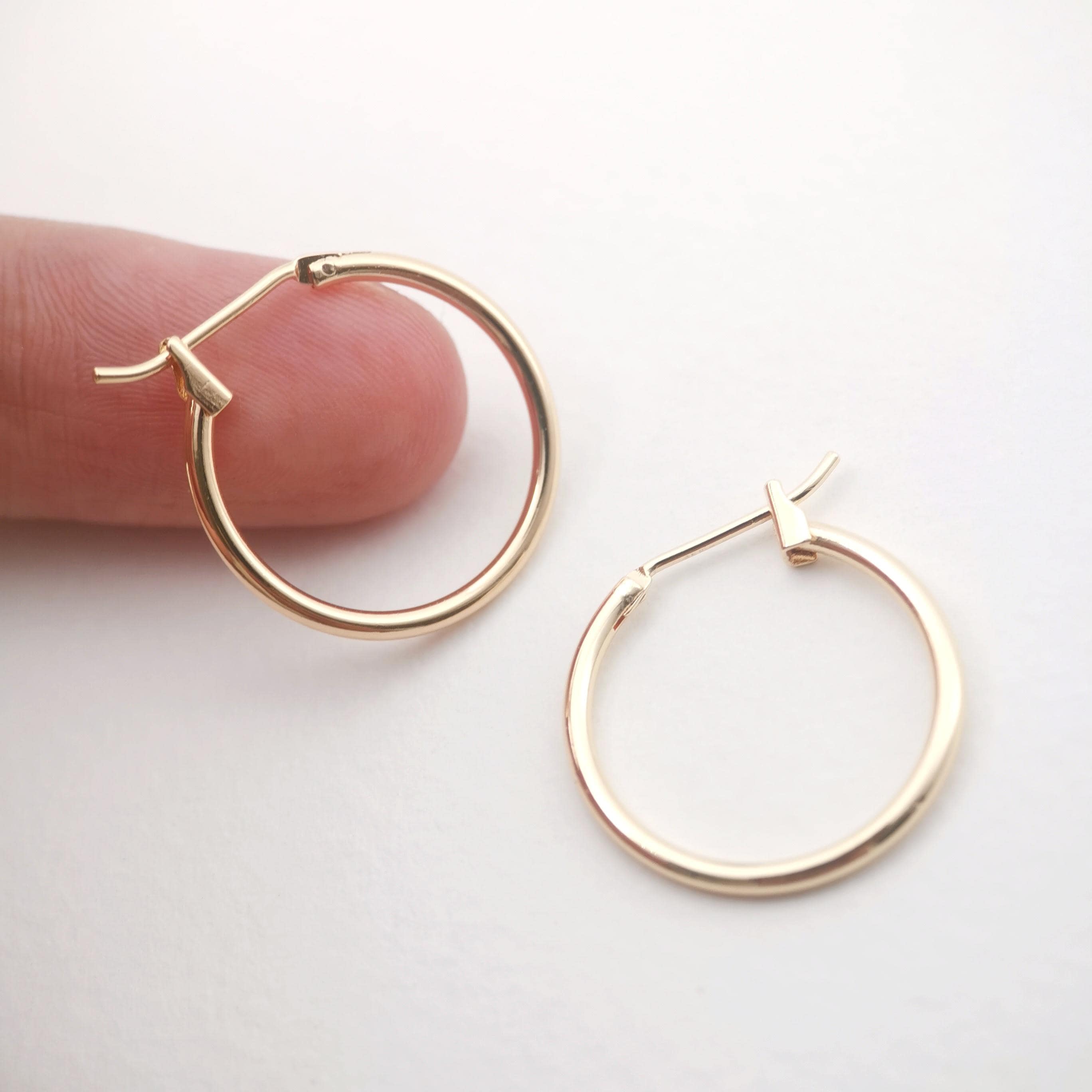 Orecchini A Cerchio In Oro 18 Carati Per Donna In Acciaio Inox - Foto 4