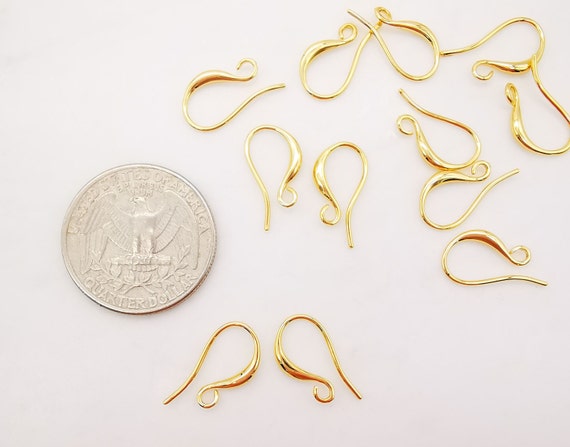 20PCS Earring Hooks 18K Gold Plated, Gold Earring Earring Hooks, Fish Hook  Earrings for Jewelry Making S839 