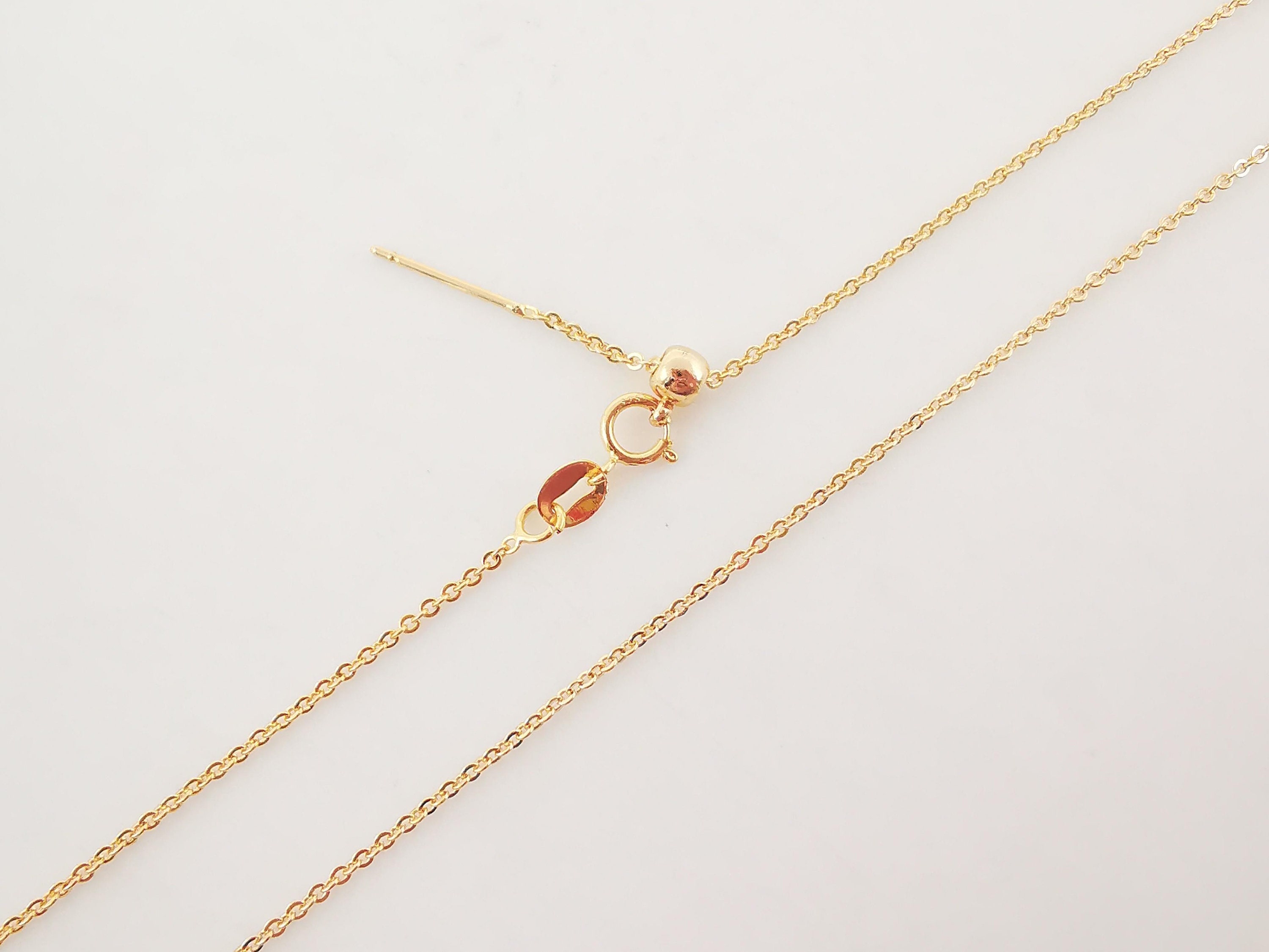 Adjustable Finished Cable Chain for Necklace With Spring Clasp