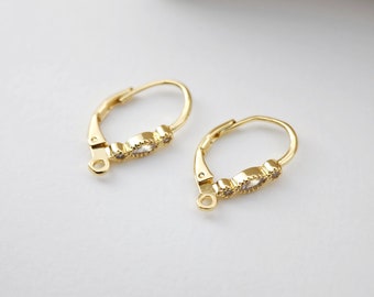 18K Gold Plated Oval Hoop Earring, Huggie Hoops Earring Parts, Lever Back, 17.8*11mm, Oval Hoop earring for Jewelry Making D0157