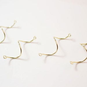 10pcs Danity Wave Connector with loops, 14K Gold/Silver Plated Earring Making Findings, Jewelry Findings GZ161