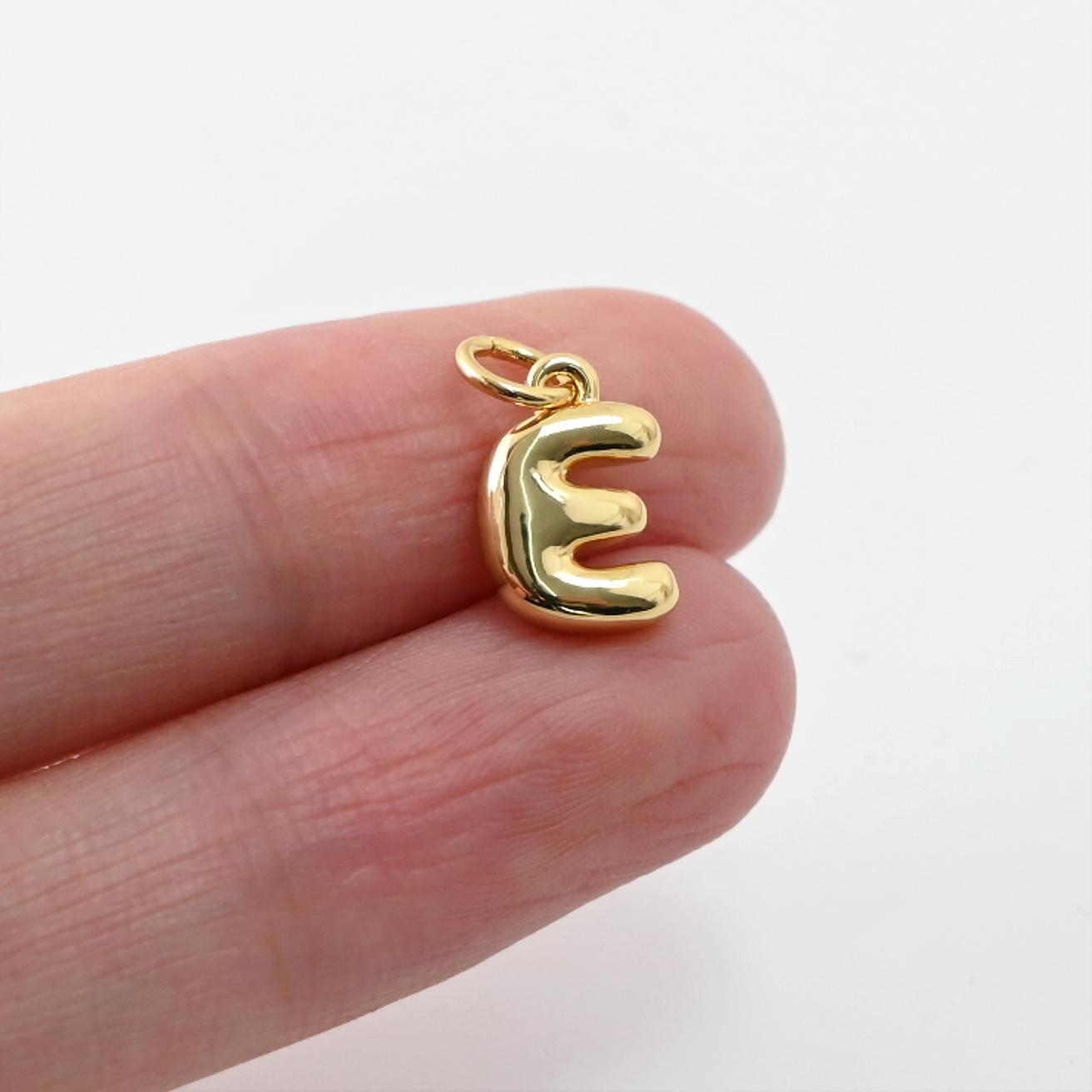 Charmed Letters Alphabet Letter Charm, 18K Shiny Gold Plated Initial Charm ...