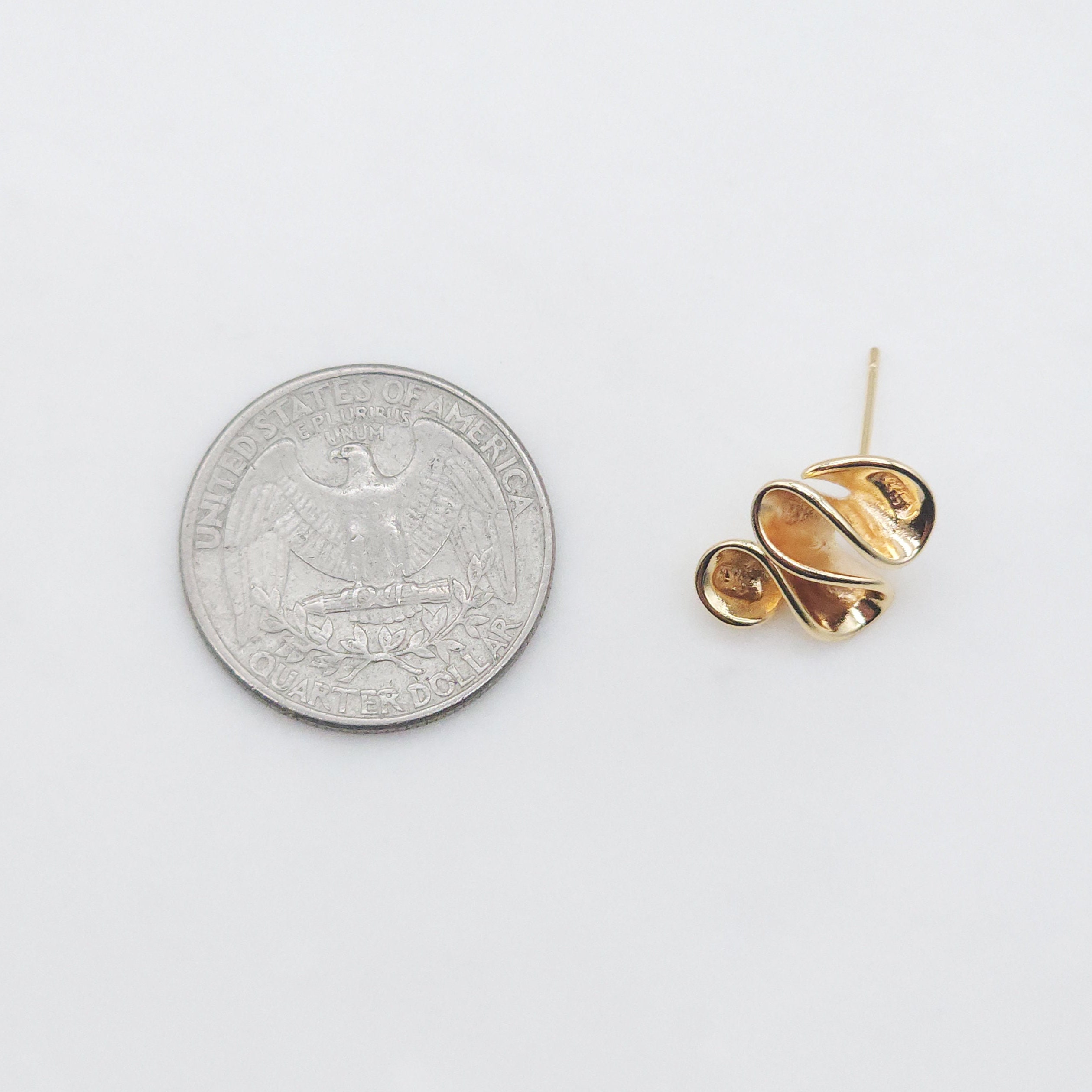 Wave Earring Stud, 14K Gold, S925 Silver Pin Nickel Free Earrings, Wave Ear Stud ZX123 - Etsy Wave Earring Stud, 14K Gold, S925 Silver Pin Nickel Free Earrings, Wave Ear Stud ZX123 - Etsy