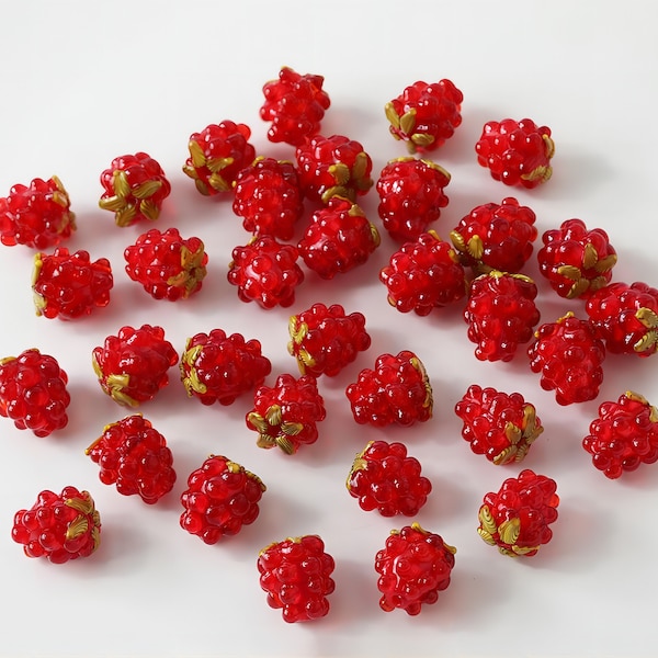 Raspberry Beads - Etsy