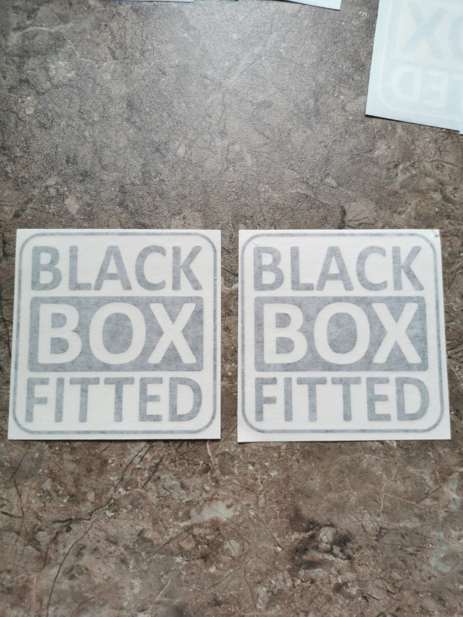 Black Box Sticker Black White Purple Red Reverse Cut Computer Etsy