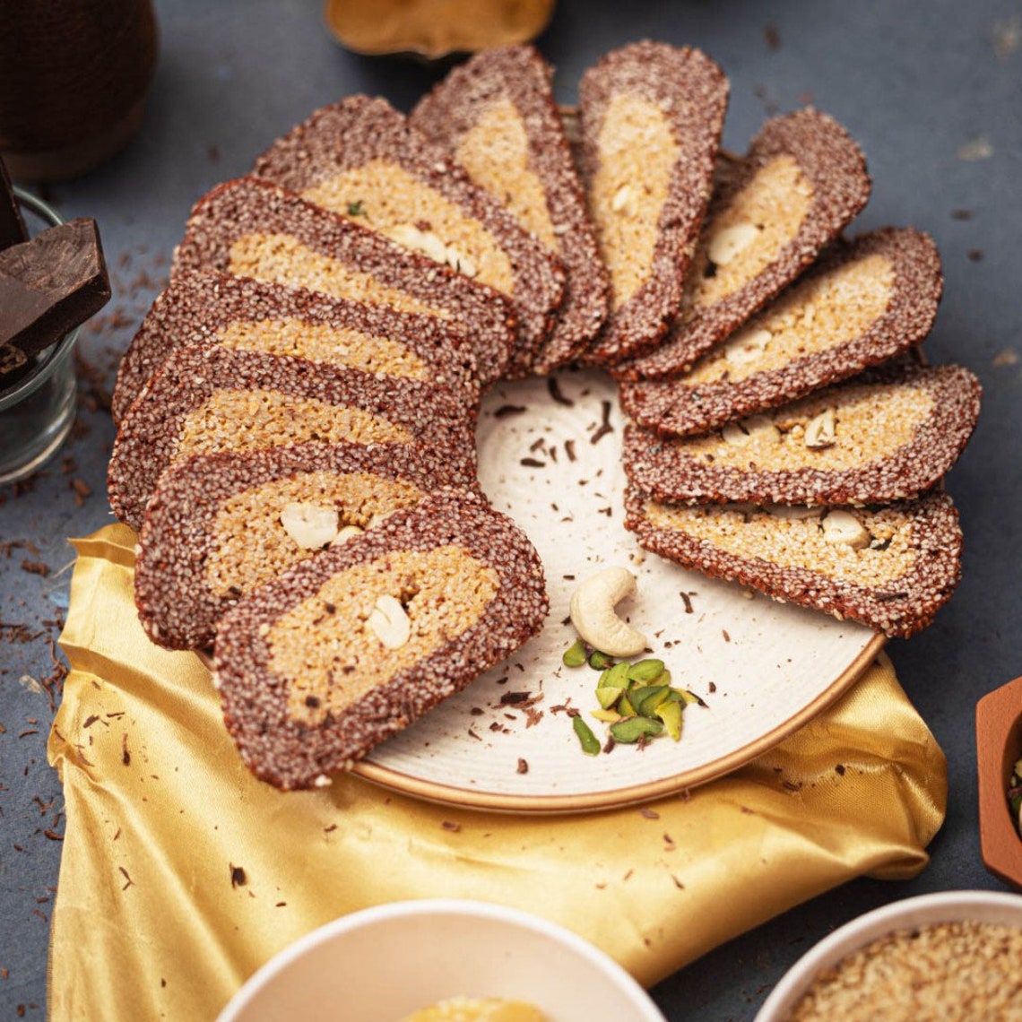 Chocolate Gajak Homemade Cashew Chocolate Gajak Punjabi Gajak Etsy