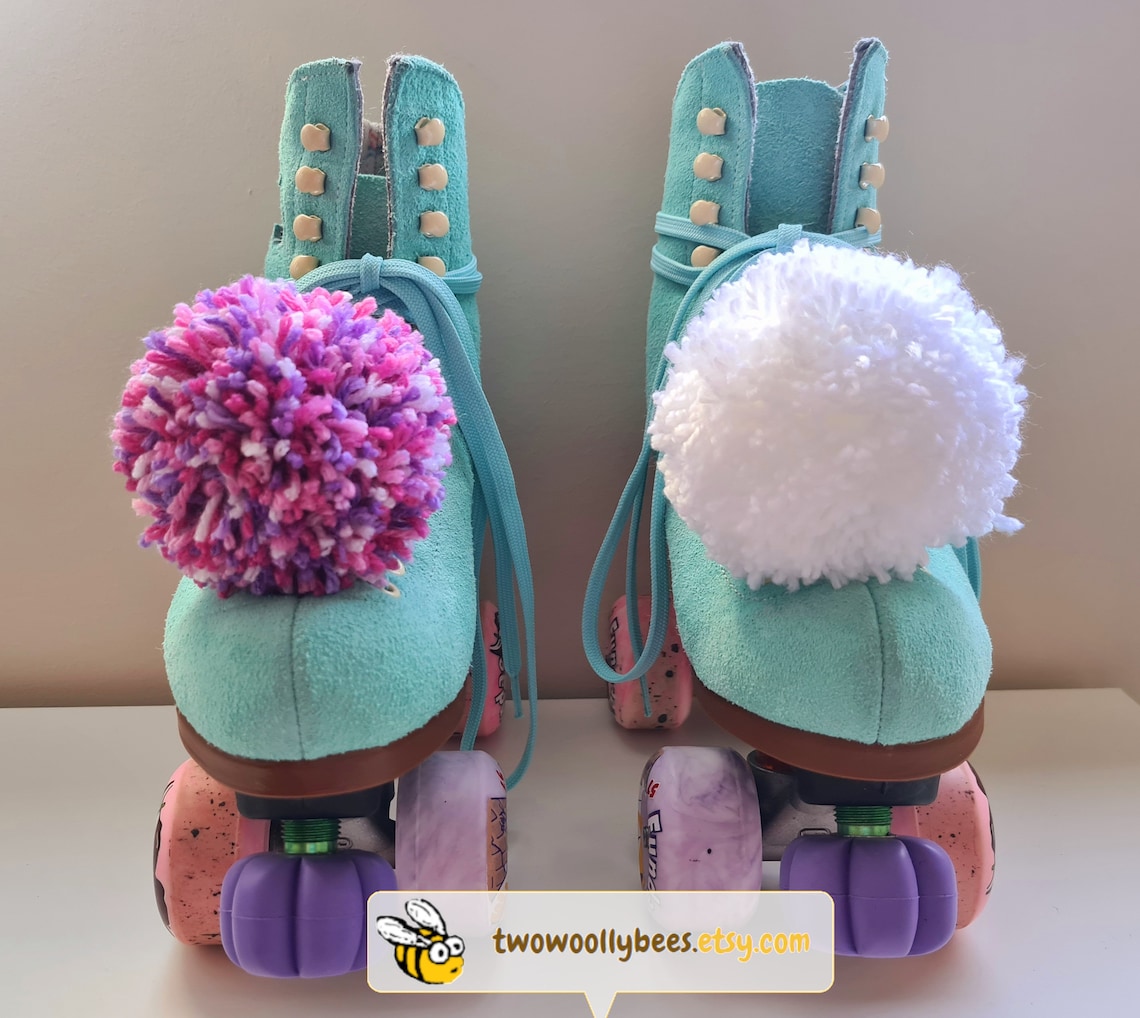 Fluffy Pom Poms for Skates Roller and Ice Skate Accessories Etsy