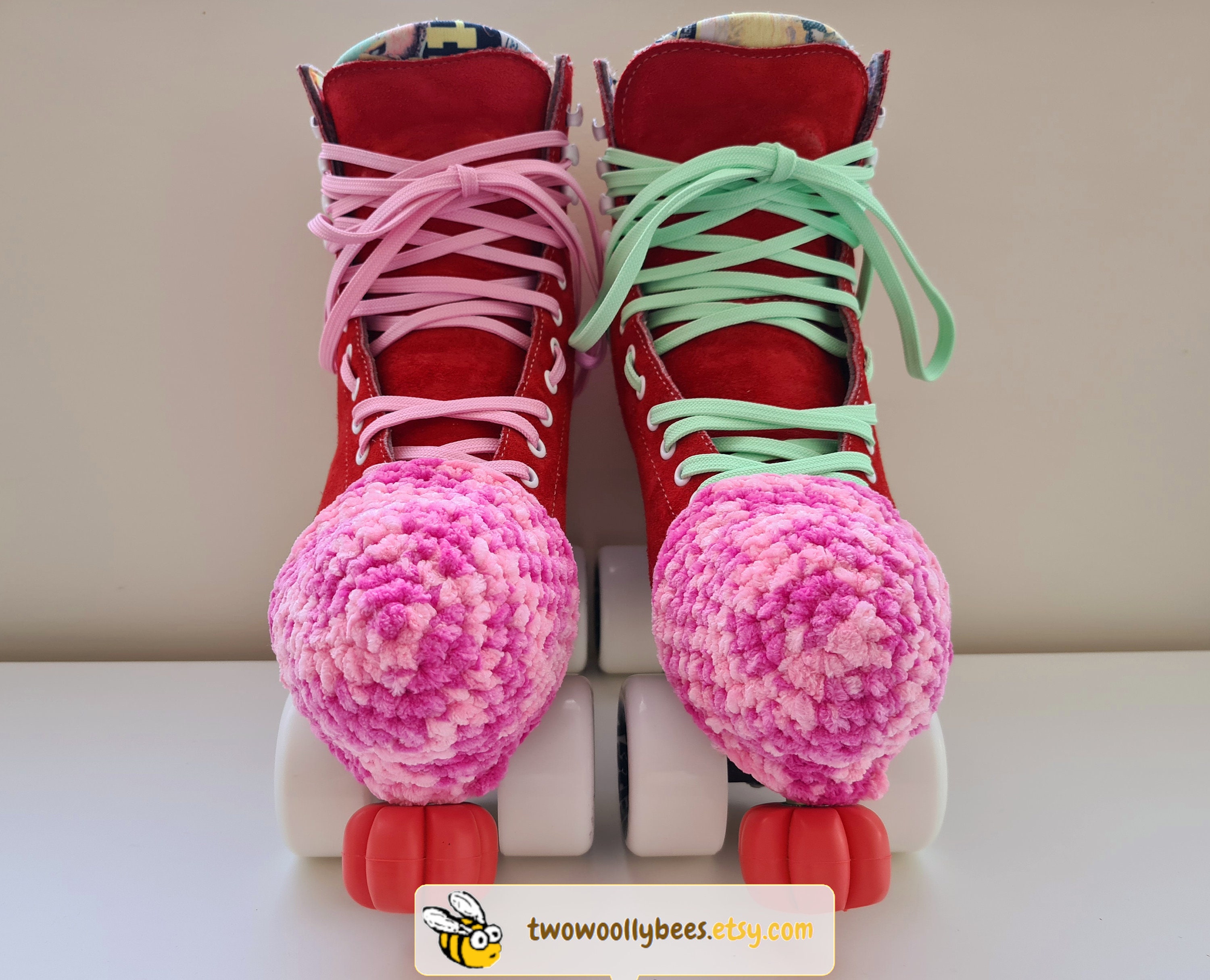 Fluffy Crochet Roller Skate Toe Guards roller skating Etsy