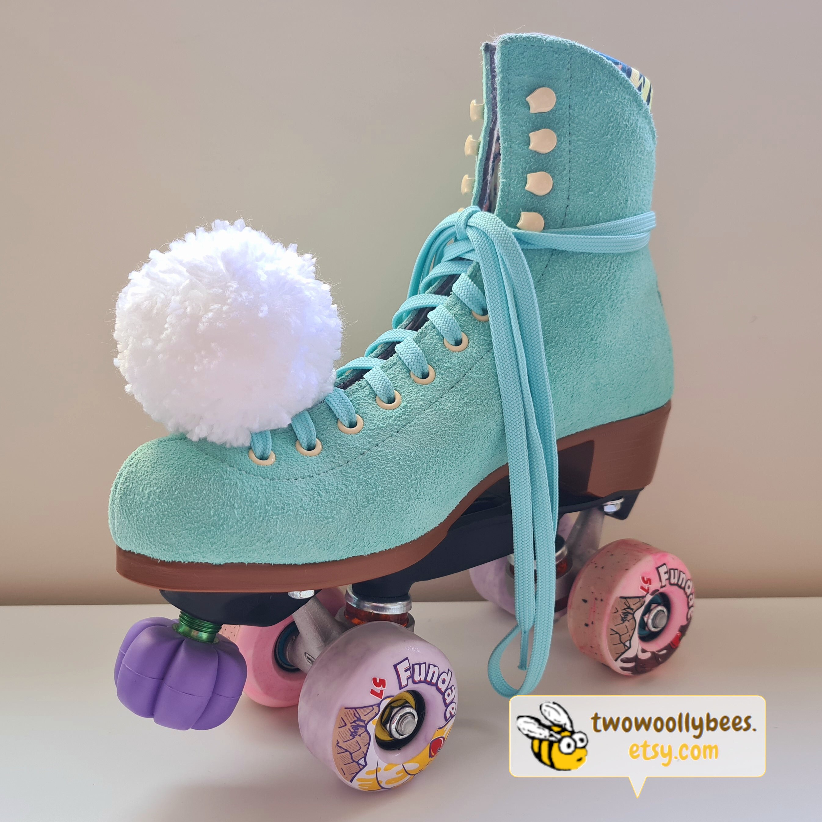 Fluffy Pom Poms for Skates Roller and Ice Skate Accessories Etsy
