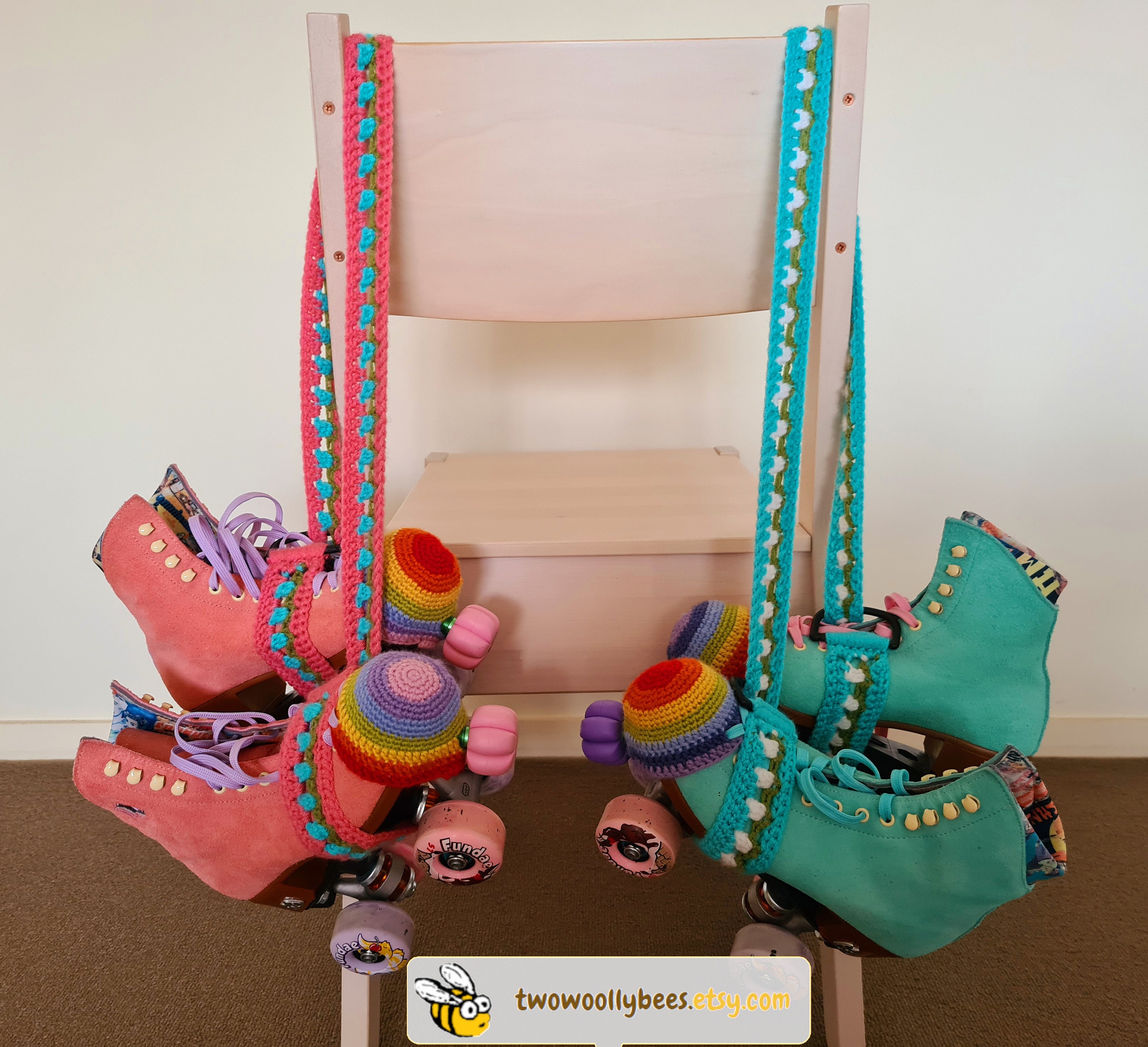 Crochet Tulip Stitch Roller Skate Strap accesorios de patín Etsy