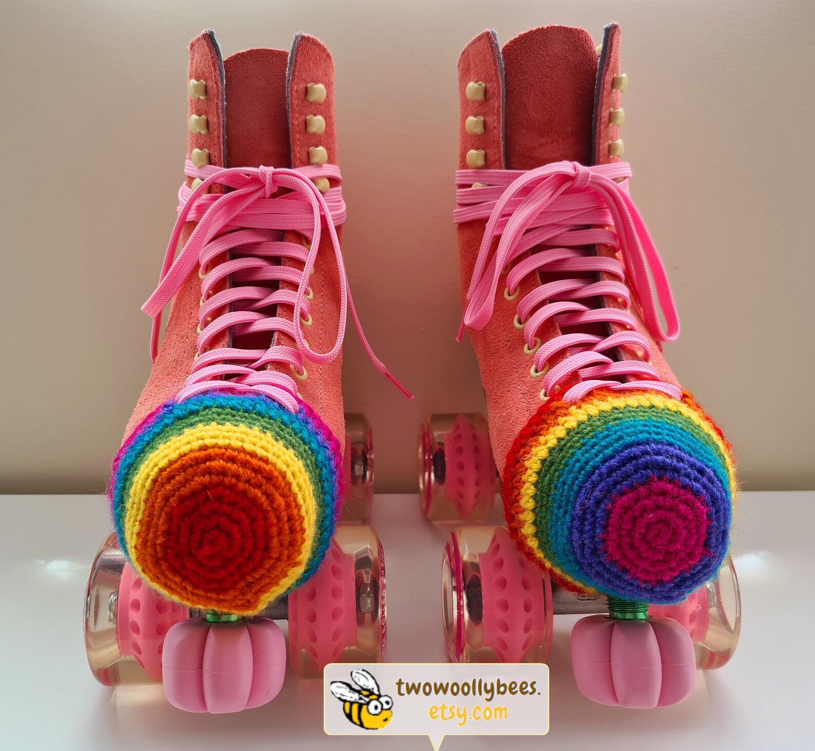 Rainbow Crochet Roller Skate Toe Guards roller skate Etsy