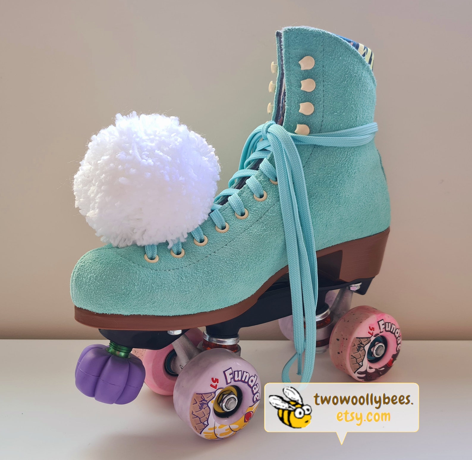 Pom Poms for Skates fluffy pom pom pompom roller ice skate Etsy