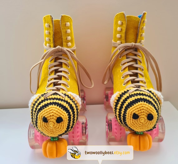 Handmade Wool Bees Roller Skate Toe Guards – Bumble Bee Accessory