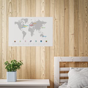 Abbott World Marathon Majors / Poster stampabile per corridori / Date e orari delle gare in pista / Boston, Londra, Tokyo, Berlino, New York, Sydney, Chicago