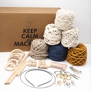Macrame Starter Kit For Beginner, DIY craft kit, Macrame Beginner Kit
