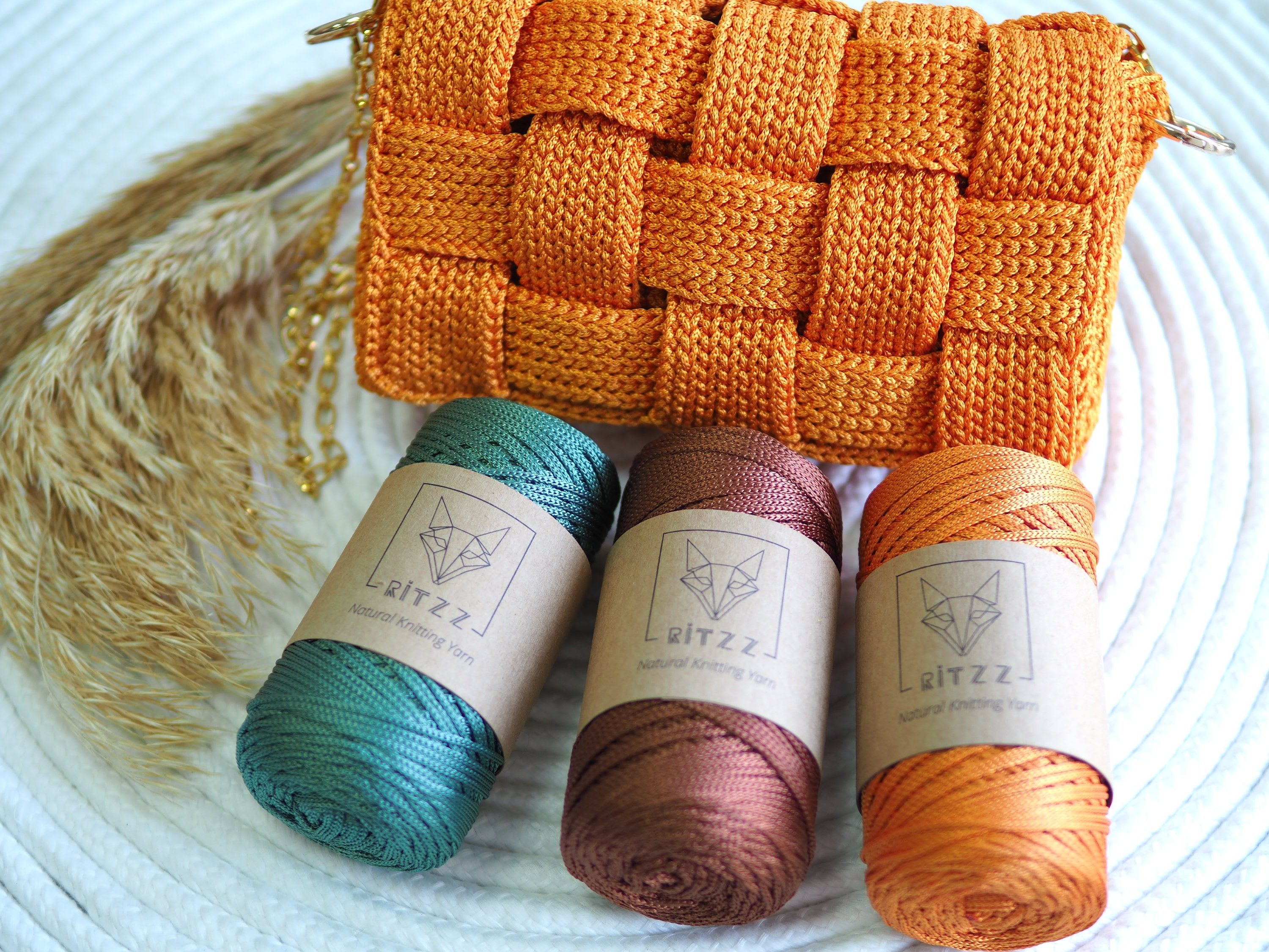 Likeecords 100% Cotton Crochet Yarn for Bag,2mm, 150m,Macrame Cord,Chunky  Yarn for Crocheting Handbag, Purse,Blankets Crafts