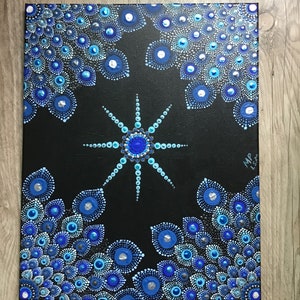 Winter Themed Mandala Dot Painting