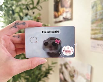 I’m just a girl hamster Meme Sticker - Waterproof Vinyl Decal