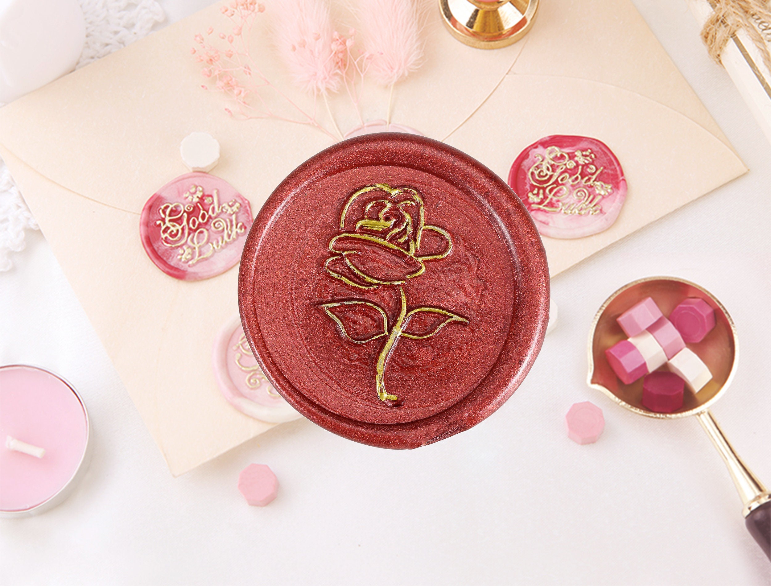 Rose Wax Seal StampRose Wax Seal Wedding Invitation Wax Etsy