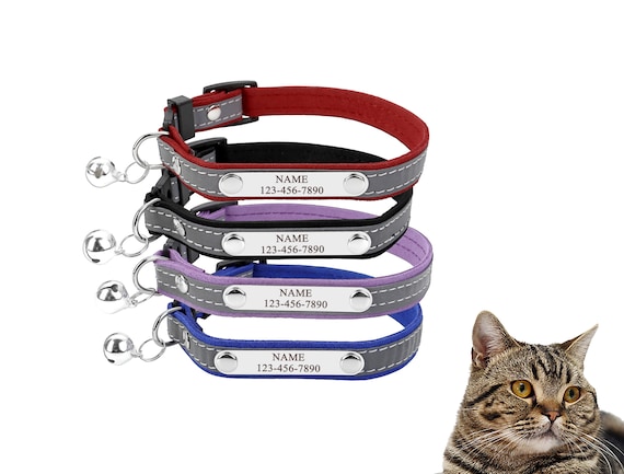 Cat Collar With Name Tag Reflective Cat Collar Breakaway 