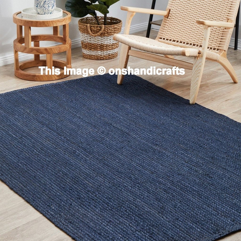 Braided Natural Jute Dye Rectangle Rug 6x9 Feet Express Free Etsy