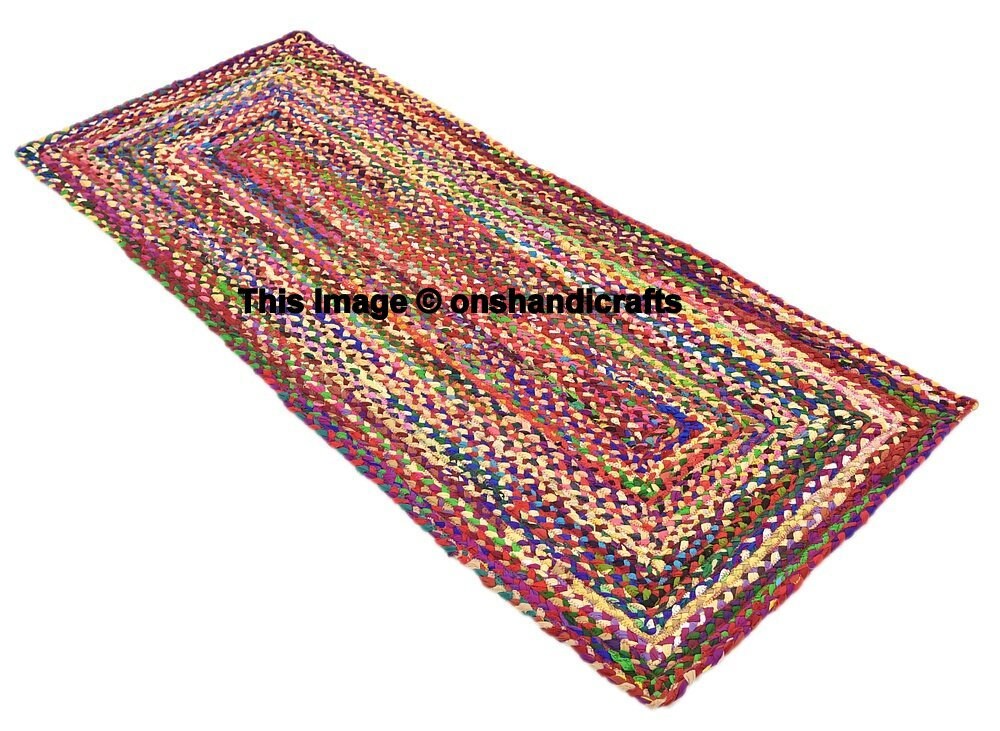 Cotton Braided 2x6 Feet Cotton Rug Runner Etsy