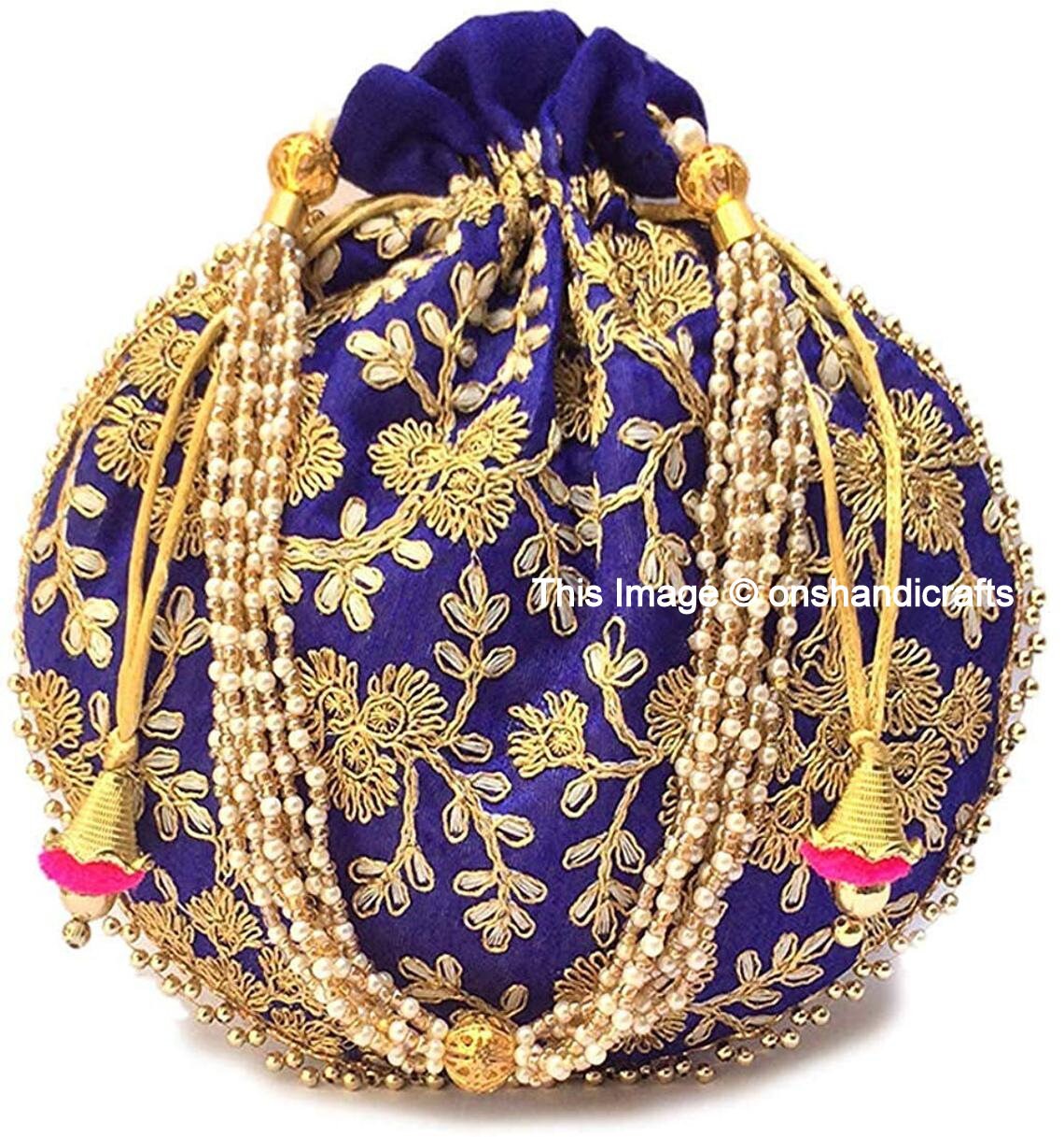 Lot Of 15 Pcs Indian Handmade Hand Bags Potli Bag Pouch Etsy