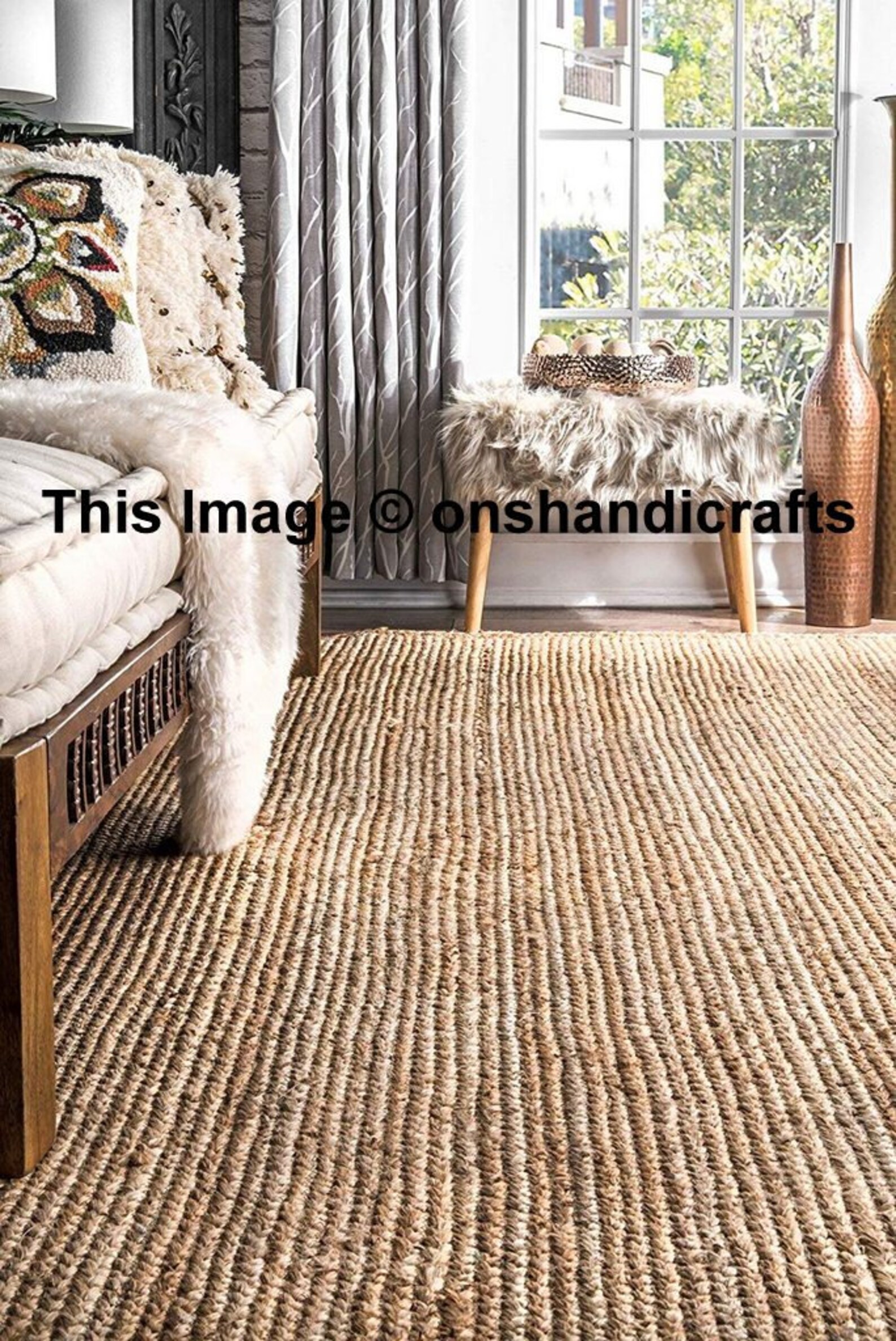 Trenzado yute Rug Runner 2x6 Pies Etsy