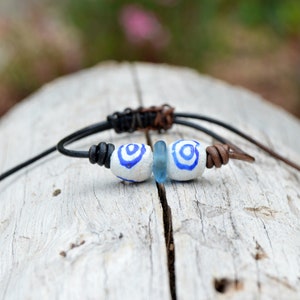 Adjustable bracelet, festival bracelet, Ethnic bracelet, surfer bracelet, leather bangle with sliding clasp, boho jewelry, beaded bracelet