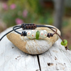 Adjustable bracelet, Ethnic bracelet, surfer bracelet, leather bangle with sliding clasp, boho jewelry, teenager gift under 25, simple jewel