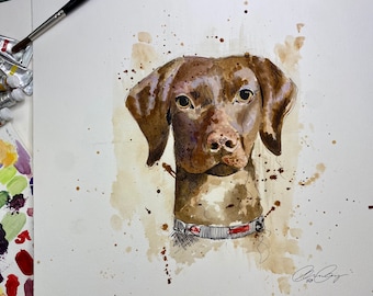 Custom Water Colour Pet portrait