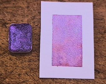 Aquarelle Artisanale faite à la main - Light Purple - Teinte Metalique - Pour la peinture et la calligraphie - Collection SAHARA