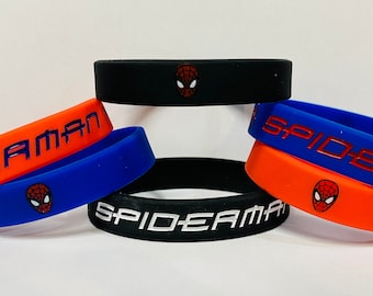 6 BRACELETS SPIDERMAN Bracelets de fête d'anniversaire Iron Man Hulk Thor Captain America Thanos Avengers