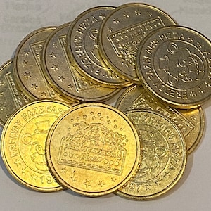 15 Five Nights at Freddy’s ACTUAL TOKENS Birthday Party MEDAL Brass Silver