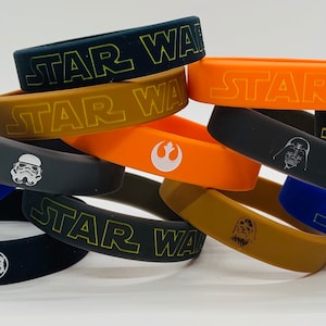 7 STAR WARS BRACELETS Birthday Party Wristbands Darth Vader Tattoos