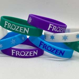 8 Princess BRACELETS FROZEN Birthday Party Wristbands Glow in the Dark