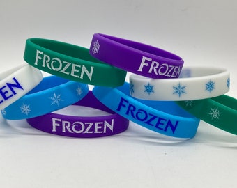 8 Princess BRACELETS FROZEN Birthday Party Wristbands Glow in the Dark