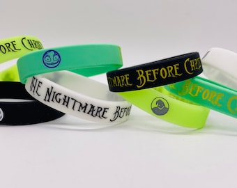 8 The NIGHTMARE BEFORE CHRISTMAS Bracelet Birthday Party Wristband Jack Skellington Sally
