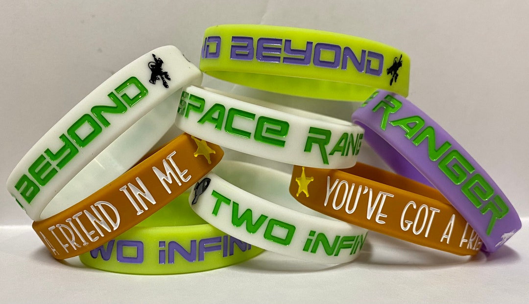 8 Toy Story BRACELETS Birthday Party Wristbands Woody Buzz Lightyear