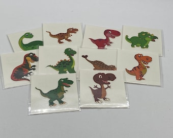 DINOSAUR BRACELETS TATTOOS Birthday Party Wristbands T-Rex Children Party Dino
