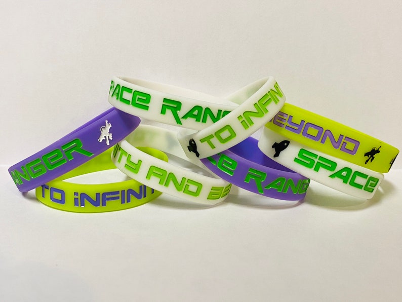 8 Toy Story BRACELETS Birthday Party Wristbands Woody Buzz Etsy