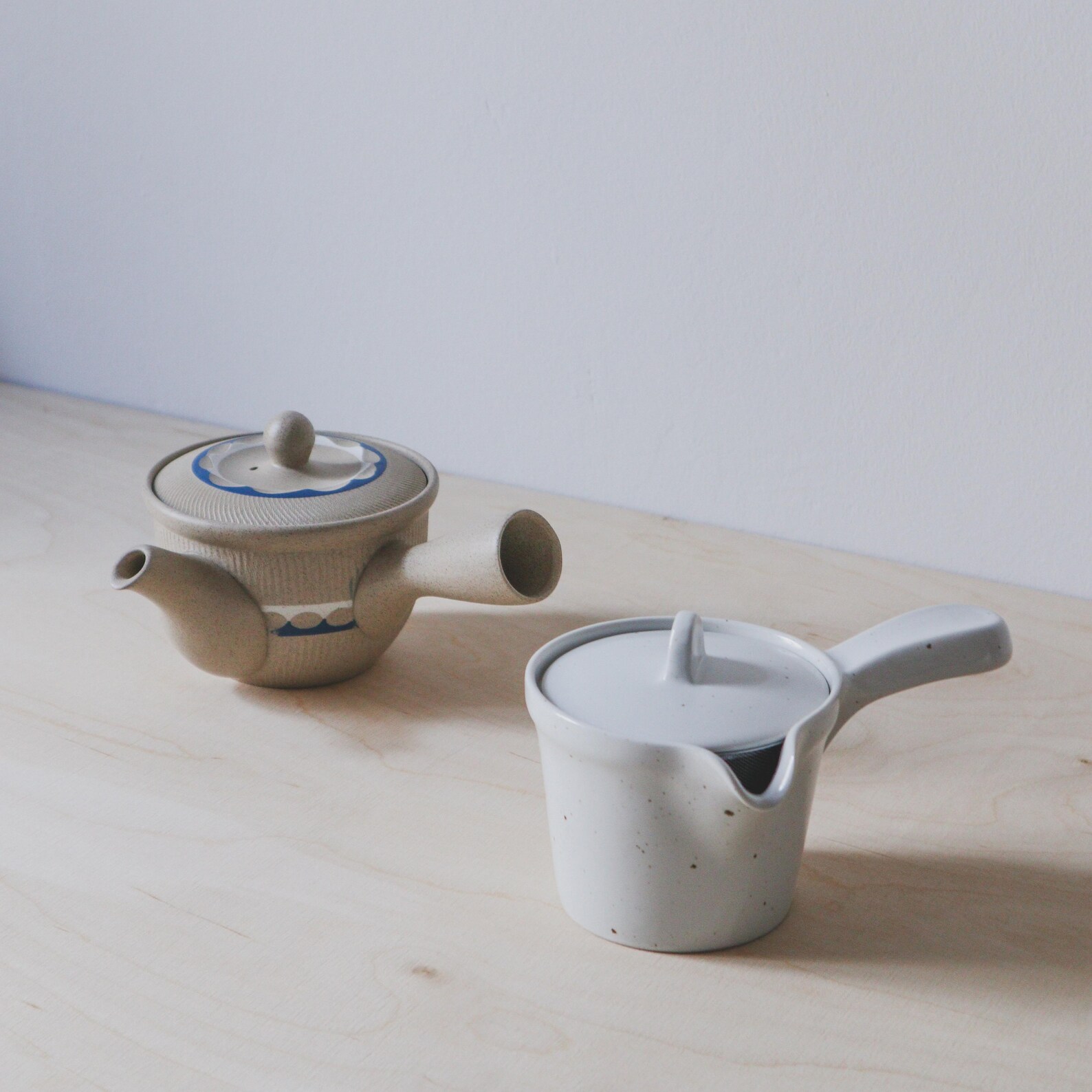 Traditional Japanese Style Tea pot with Handle and Strainer Etsy